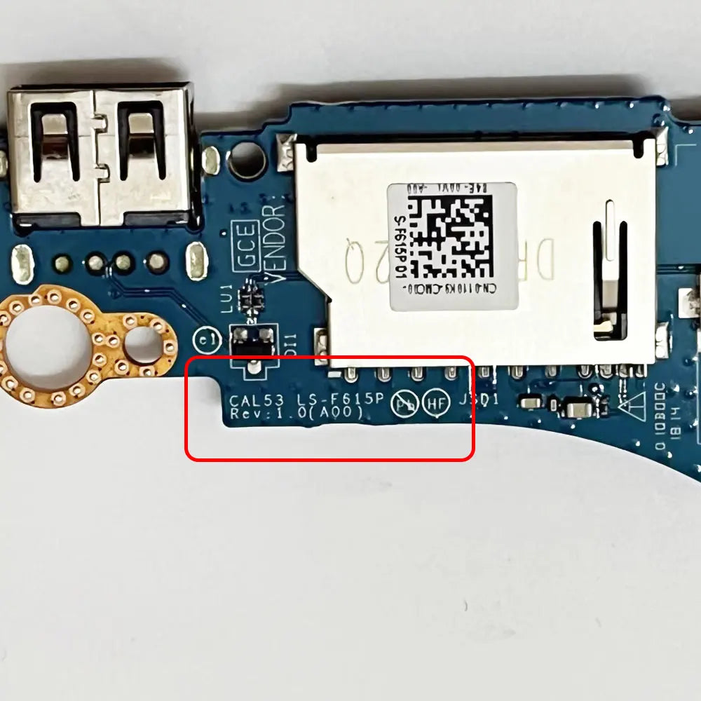 OEM For Dell G3 3579 3779 Laptop Card Reader USB Jack Port Switch Power Button Board Cable Repairing LS-F611P LS-F612P LS-F615P Dell laptop repair parts