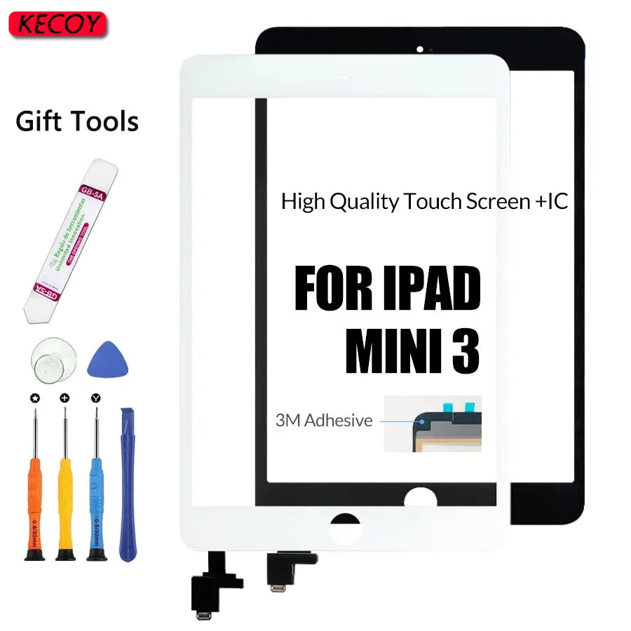 1Pcs Original Touchscreen For iPad Mini3 Touch Screen Front Glass Digitizer +IC Conector A1599 A1600 A1601 Panel iPad repair parts