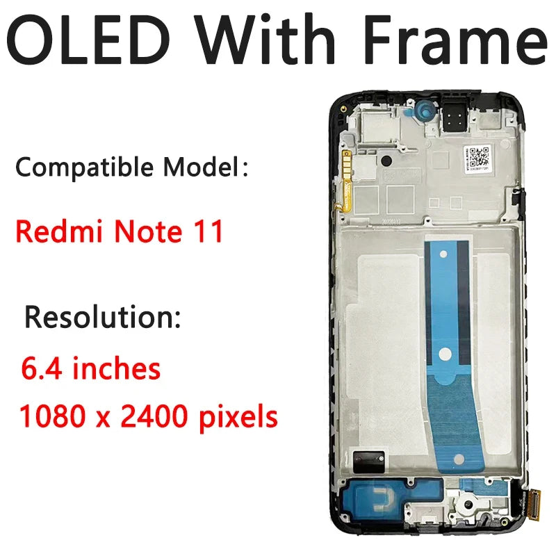 TFT/OLED/Ori For Redmi Note 11S Note11S LCD For Xiaomi Redmi Note 11 Display Note11 2201117TG Screen Touch Digitizer Assembly Xiaomi phone repair parts