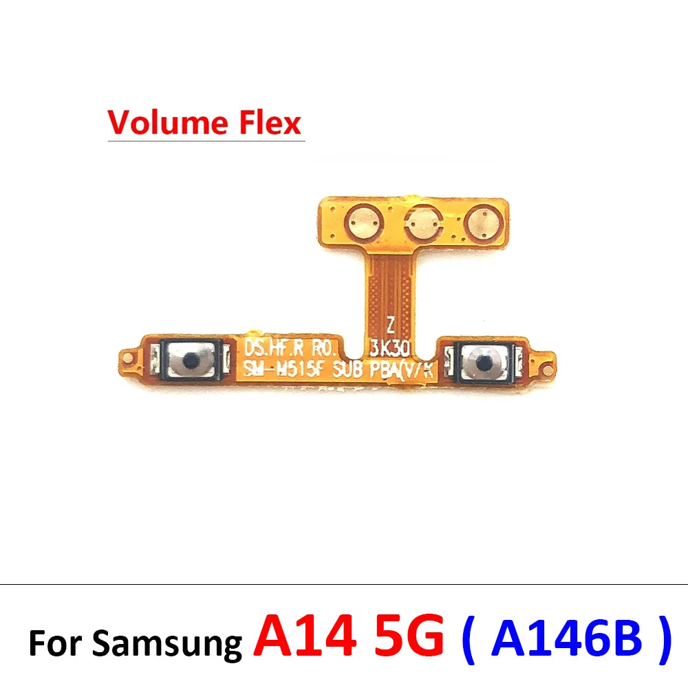 10Pcs, Power Switch On Off Button Volume Key Button Flex Cable For Samsung A04 A04s A04E A14 4G 5G A145F A145P A146P A146B Samsung phone repair parts