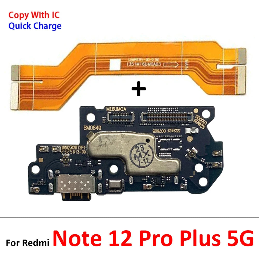 For Xiaomi Redmi Note 7 8 8T 9 9s 10 10s 11 12 Pro Plus 4G 5G USB Charger Charging Dock Port Connector Main Mainboard Flex Cable Xiaomi Xiao mi phone repair parts