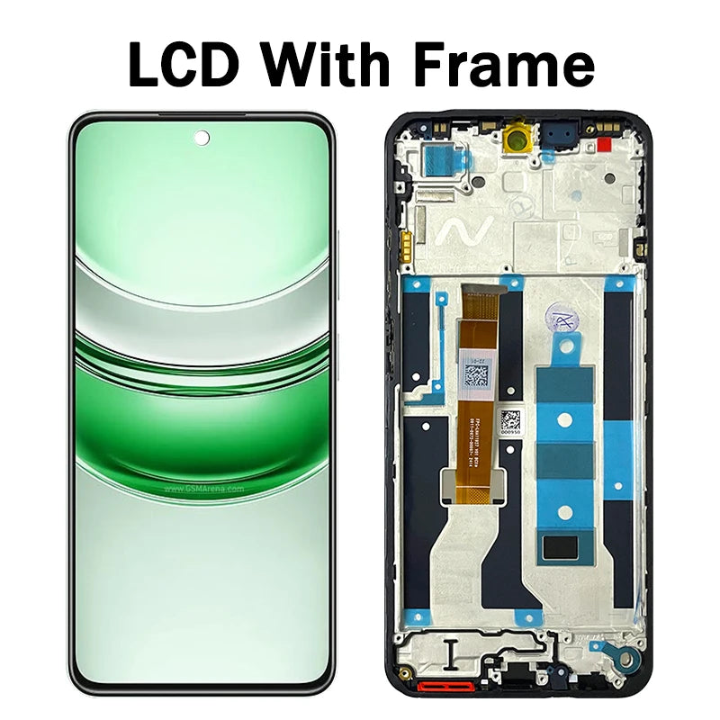 6.67"Screen For Oppo Realme 14x RMX5020 LCD Display Screen Frame Touch Digitizer For Realme 14X 5G Display Frame Oppo phone repair parts Realme phone repair parts