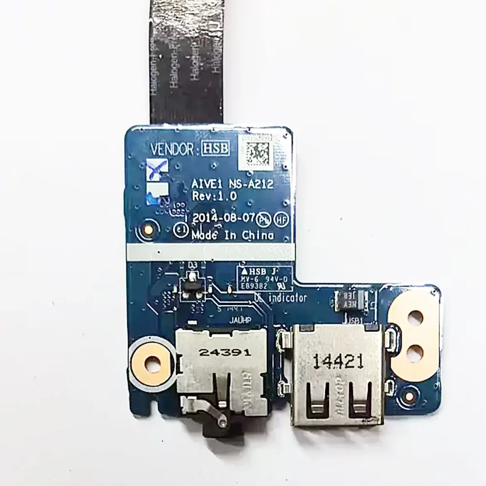 OEM Used For Lenovo ThinkPad E450 E450C E455 Laptop I/O USB Audio Headphone Jack Port Board Cable AIVE1 NS-A212 Lenovo laptop repair parts