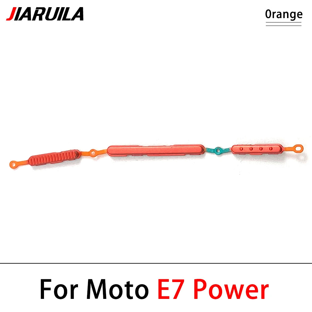 10Pcs, New For Motorola Moto E5 E6 E6s Plus E7 Power SIde Volume Button + Power ON / OFF Buttton Key Set Replacement Parts Motorola phone repair parts