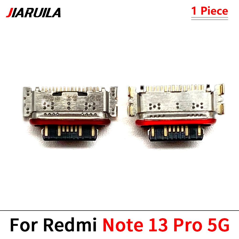 10Pcs, USB Jack Charging Socket Charger Port Dock Connector For Xiaomi Redmi Note 9 9s 10 10s 11 11s 12 12s 13 Pro Plus 4G 5G Xiaomi Xiao mi phone repair parts