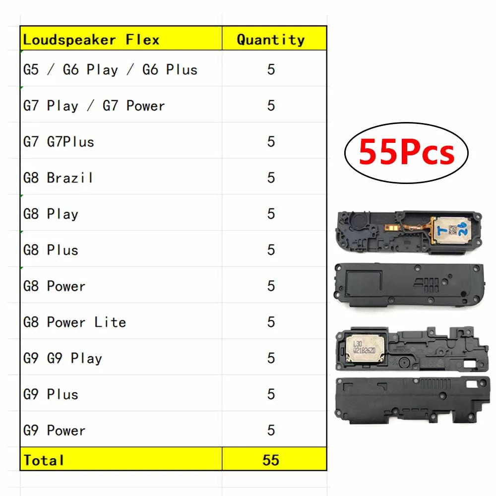 22Pcs, Buzzer Ringer Loud Speaker Loudspeaker Flex Cable For Motorola Moto G5 G6 G7 G8 G9 Play Plus Power Lite Motorola phone repair parts