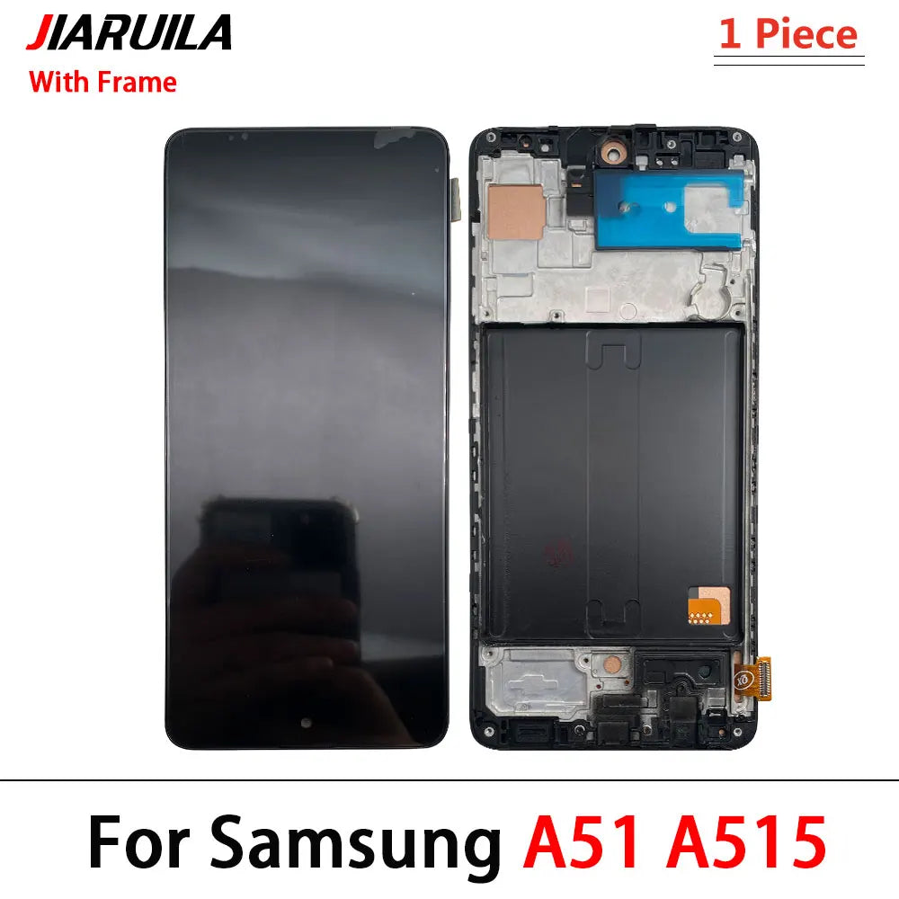 5Pcs, New LCD Display With frame Touch Digitizer Assembly For Samsung A31 A51 A20 A30 A30s Screen Replacement Samsung phone repair parts