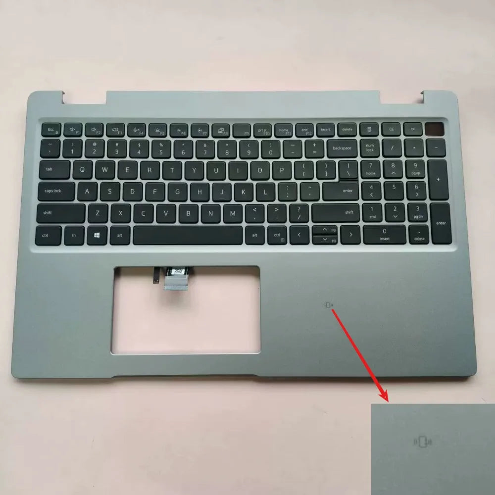 09CM3 009CM3 For DELL Latitude 5520 5521 Precision 3560 3571 Palmrest Cover Keyboard CN NFC Upper C Case with Smart Card Reader