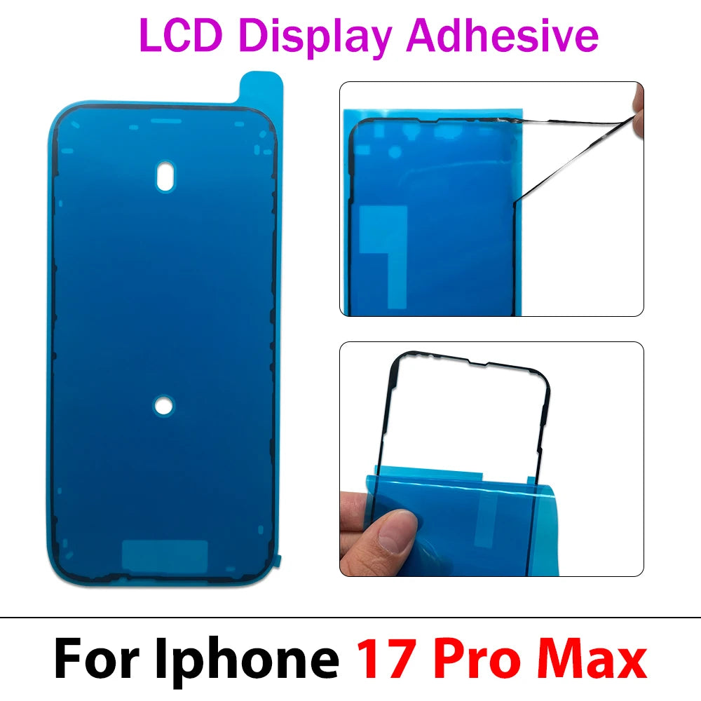 Back Cover Side Waterproof Seal Sticker For iPhone 15 16 17 Pro Max 15 Plus Air Front LCD Adhesive Seal Tape Glue Repair Sticker iPhone phone repair parts