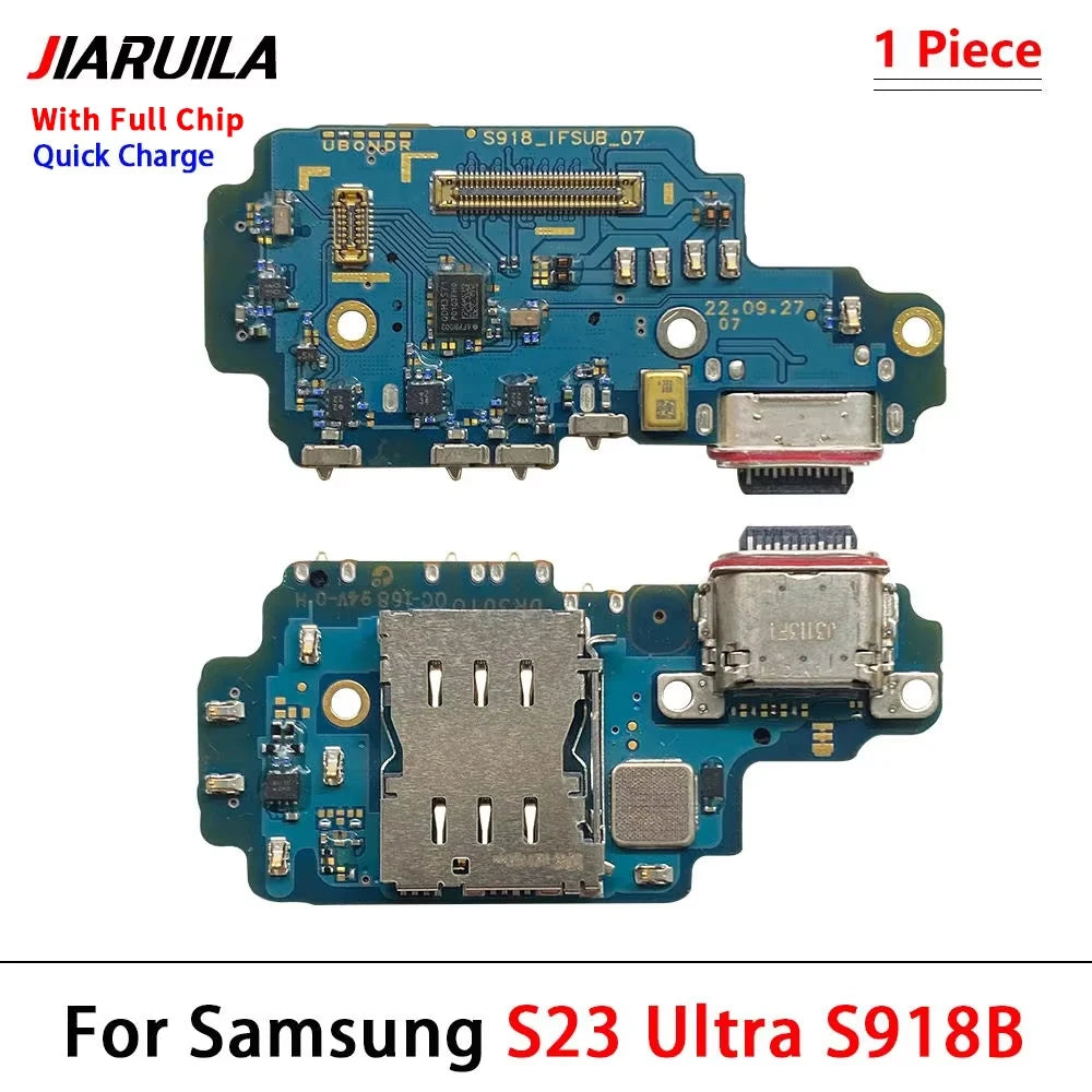 USB Charging Board Port Dock Charger Connector Microphone Flex Cable For Samsung S22 S23 Plus Ultra 5G S908B S901B S906B 5G Samsung phone repair parts