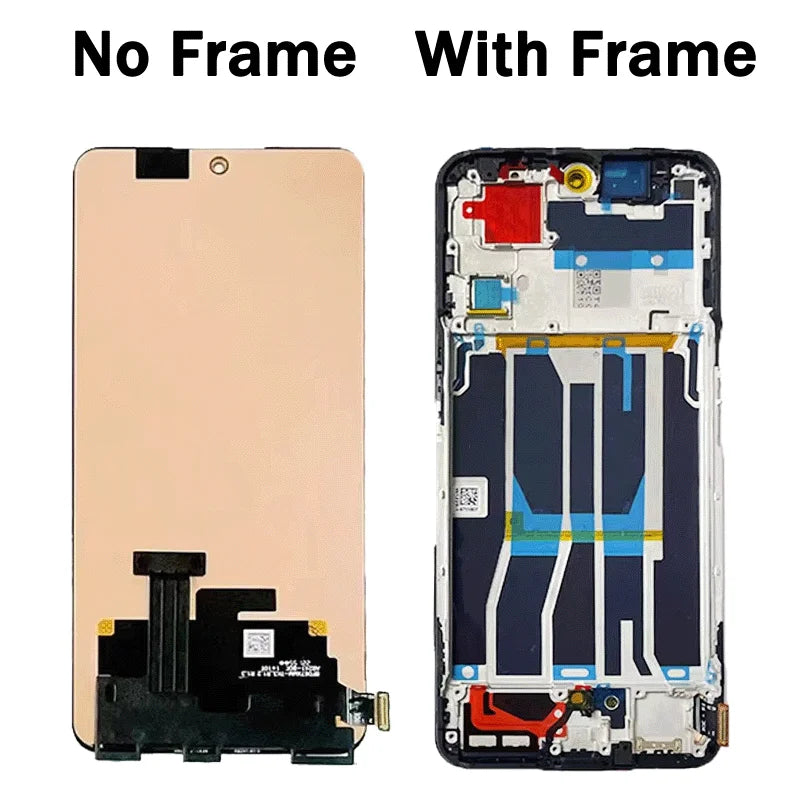 6.7"AMOLED For Oneplus 10R LCD Display Touch Screen Digitizer Panel Assembly 1+10R Display CPH2411 Screen With Frame OnePlus phone repair parts