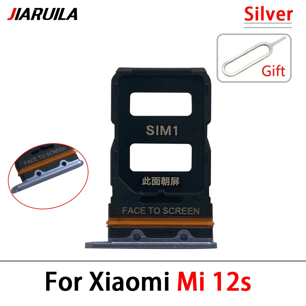 New For Xiaomi Mi 12 12T Pro 12 Lite 12s SIM Card Slot SD Card Tray Holder Adapter Replacement Parts Xiaomi Xiao mi phone repair parts