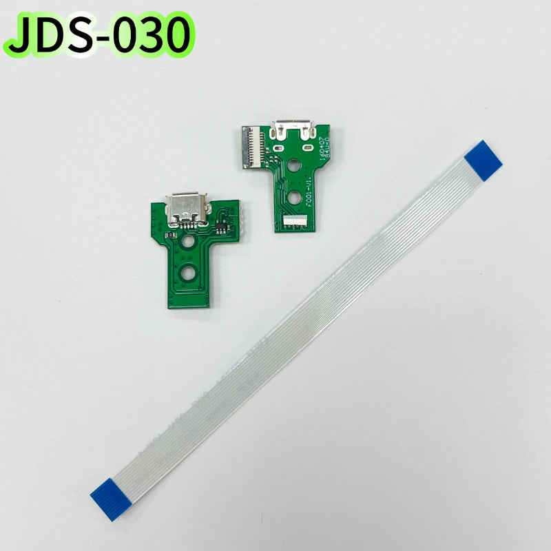 10Sets for Dualshock 4 PS4 Controller USB Charging Port Socket Circuit Board 12Pin 14PIN JDS 011 030 040 050 Connector for PS4 Game console repair parts