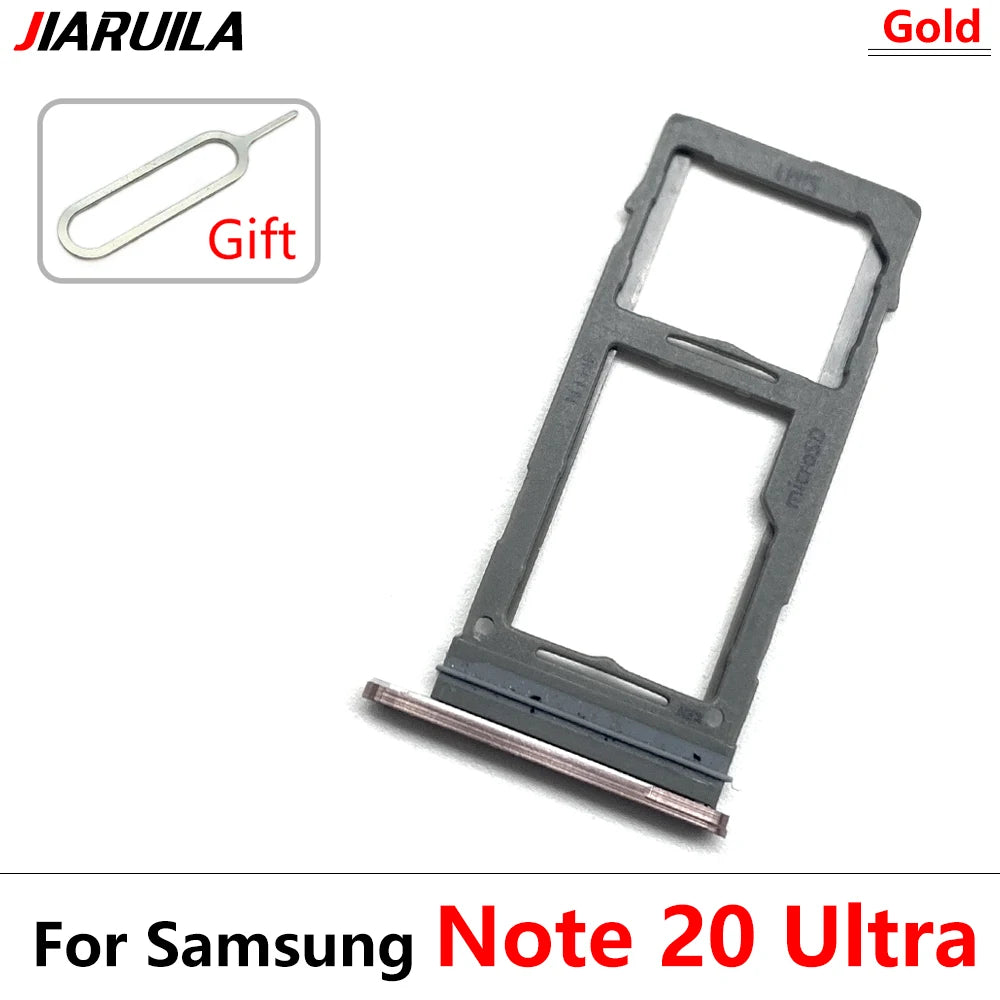 New Sim Card Tray Reader Socket Slot Holder For Samsung Note 10 Plus Lite / Note 20 Ultra Dual SIM Replacement Part Samsung phone repair parts