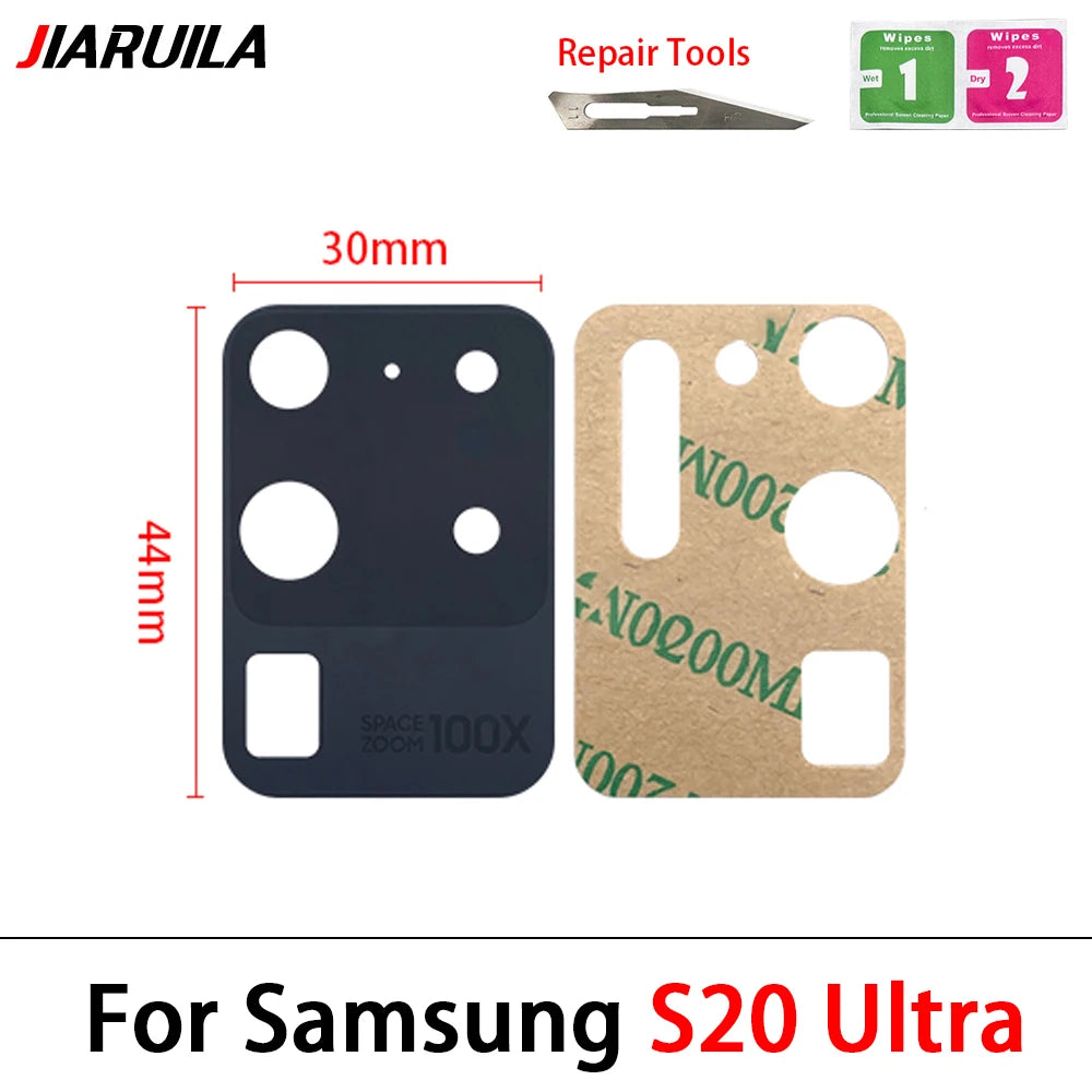 New Back Rear Camera Glass Lens For Samsung A32 A52 A72 A82 S21 S22 S23 Plus Ultra With Adhesive Repacement Parts Samsung phone repair parts