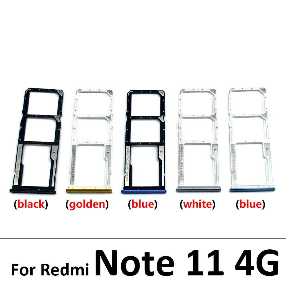 10Pcs, Dual SIM Card Slot SD Card Tray Holder Adapter For Redmi Note 7 8 9 10 11 12 13 Pro 9s 10s 11s 4G 5G SIm Tray Redmi phone repair parts