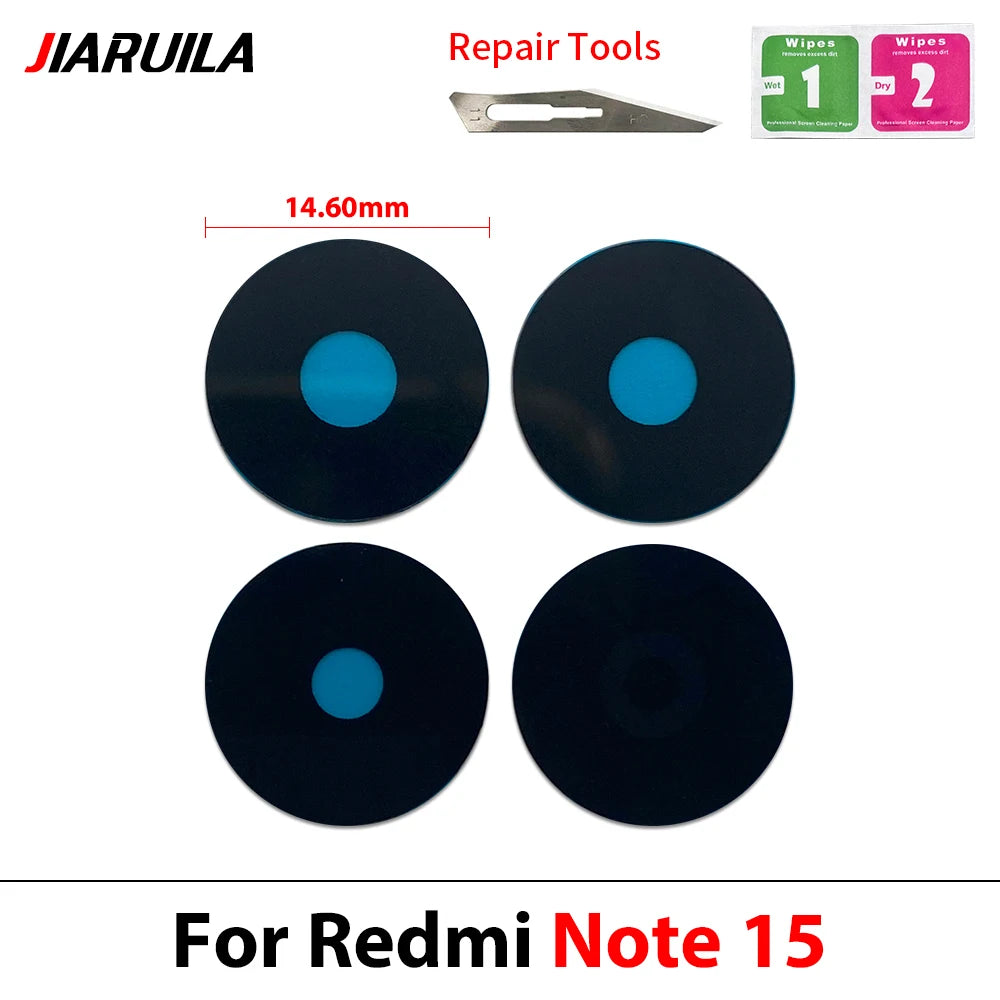 Rear Back Camera Glass Lens For Xiaomi Redmi Note 14 15 Pro Plus 4G 5G With Adhesive Sticker Xiaomi Xiao mi phone repair parts