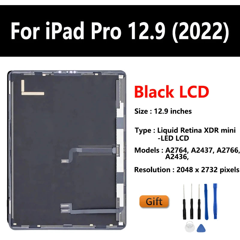 For Apple iPad Pro 12.9 (2022) Touch Screen Digitizer Panel & LCD Display Assembly Replacement For iPad A2764/A2437/A2766/A2436 iPad repair parts