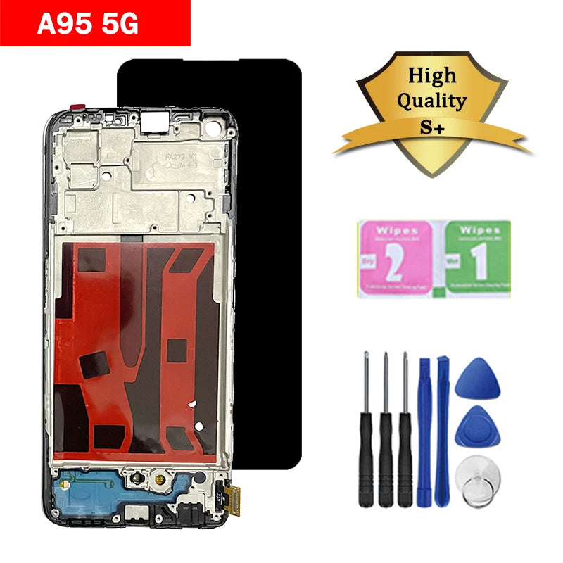 Super AMOLED For Oppo A95 CHP2365 LCD Display Screen Touch Digitizer For Oppo A95 5G PELM00 Display WIth Fingerprint Oppo phone repair parts
