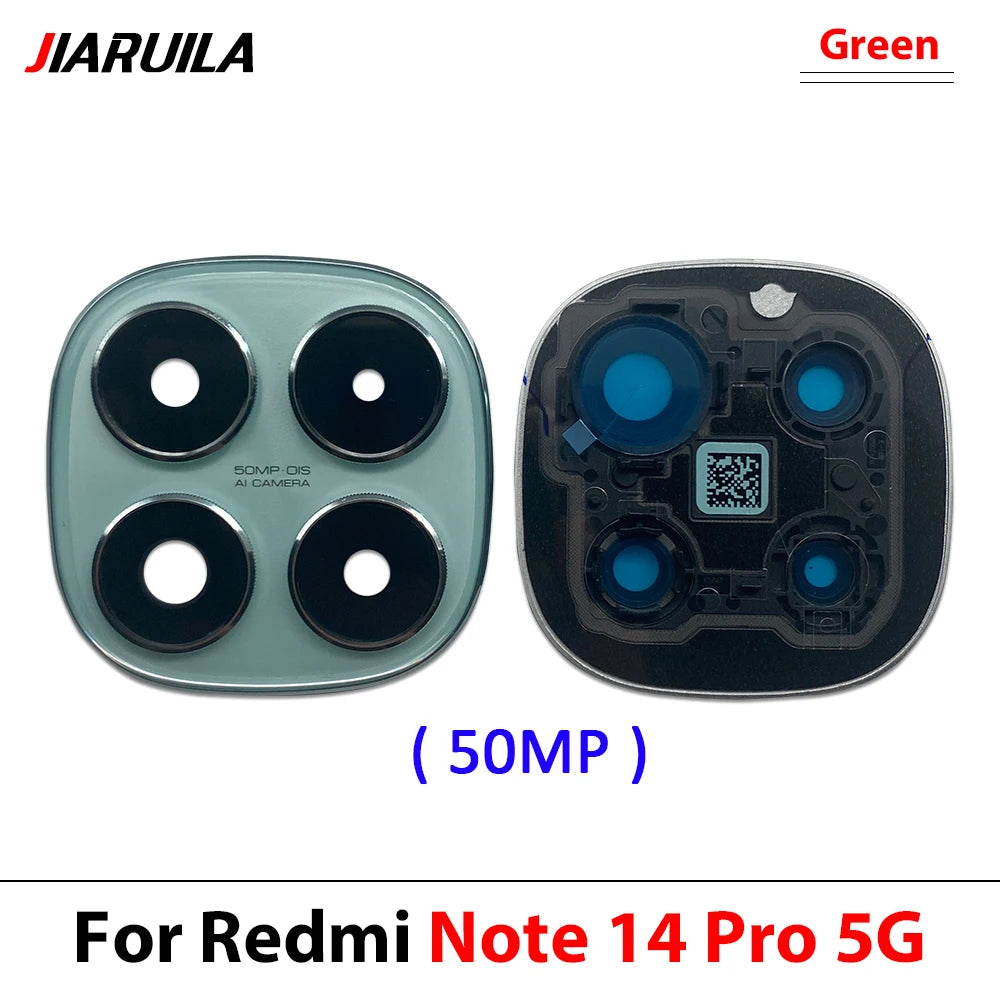 Back Rear Camera Glass Lens Circle Cover Frame With Adhensive For Xiaomi Redmi Note 14 Pro 4G 5G 200MP 50MP Replacement Parts Xiaomi Xiao mi phone repair parts