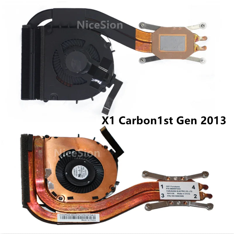 New Original For Laptop Lenovo ThinkPad X1 Carbon Gen X1C CPU Cooling Fan Heatsink Radiator 2012-2021 Lenovo laptop repair parts