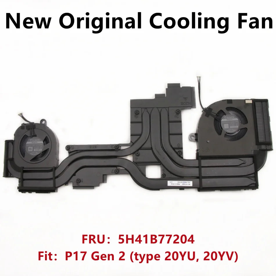 For Laptop Lenovo New Original Thinkpad P17 Gen2 CPU Cooling Fan Heatsink Radiator 5H41B77204 Lenovo laptop repair parts