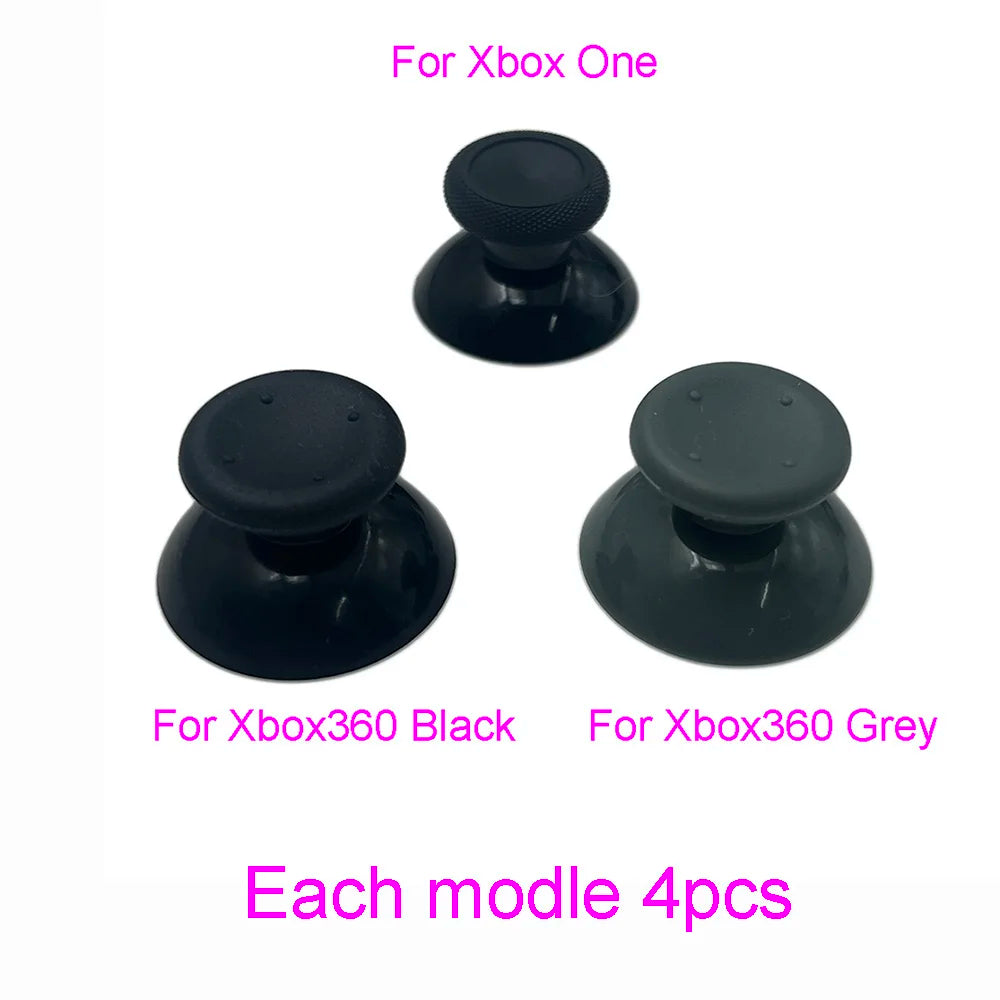 12PCS Black Gray Replacement Thumb Sticks Analog for Microsoft Xbox 360 Joysticks Button For Xbox One Series S X Game console repair parts
