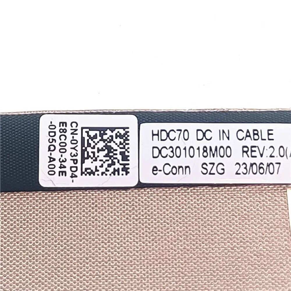 For Dell Precision 7770 7780 M7770 M7780 Laptop DC Power Jack DC-IN Charging Flex Cable 0Y3PD4 HDC70 DC301018M00 Dell laptop repair parts