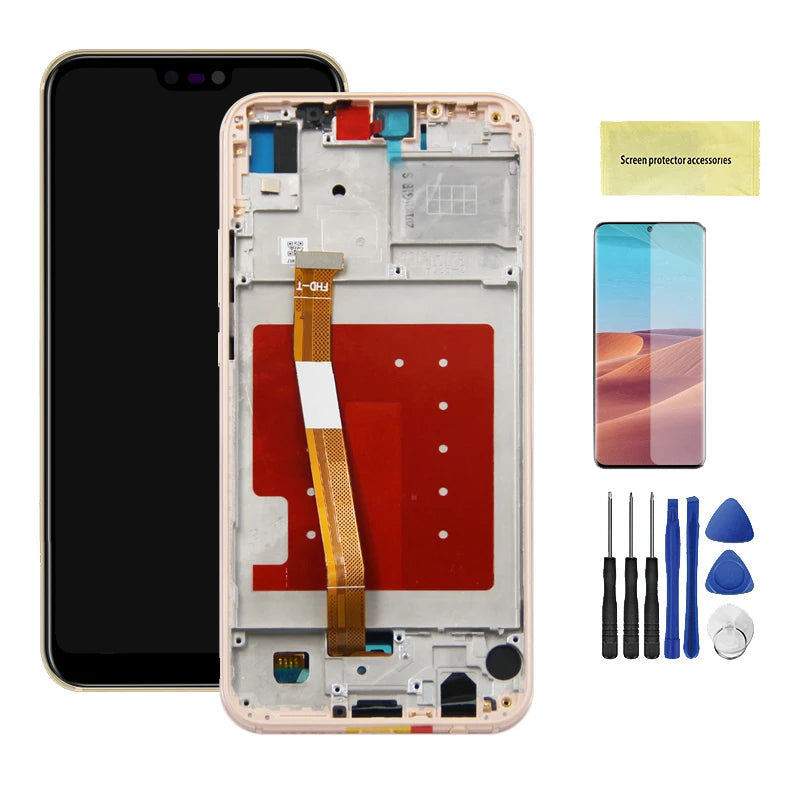 5.84" For Huawei P20 lite LCD Screen Display Touch Screen Digitizer Frame Full Nova 3e Replace ANE-l21 ANE-LX1 HUAWEI phone repair parts