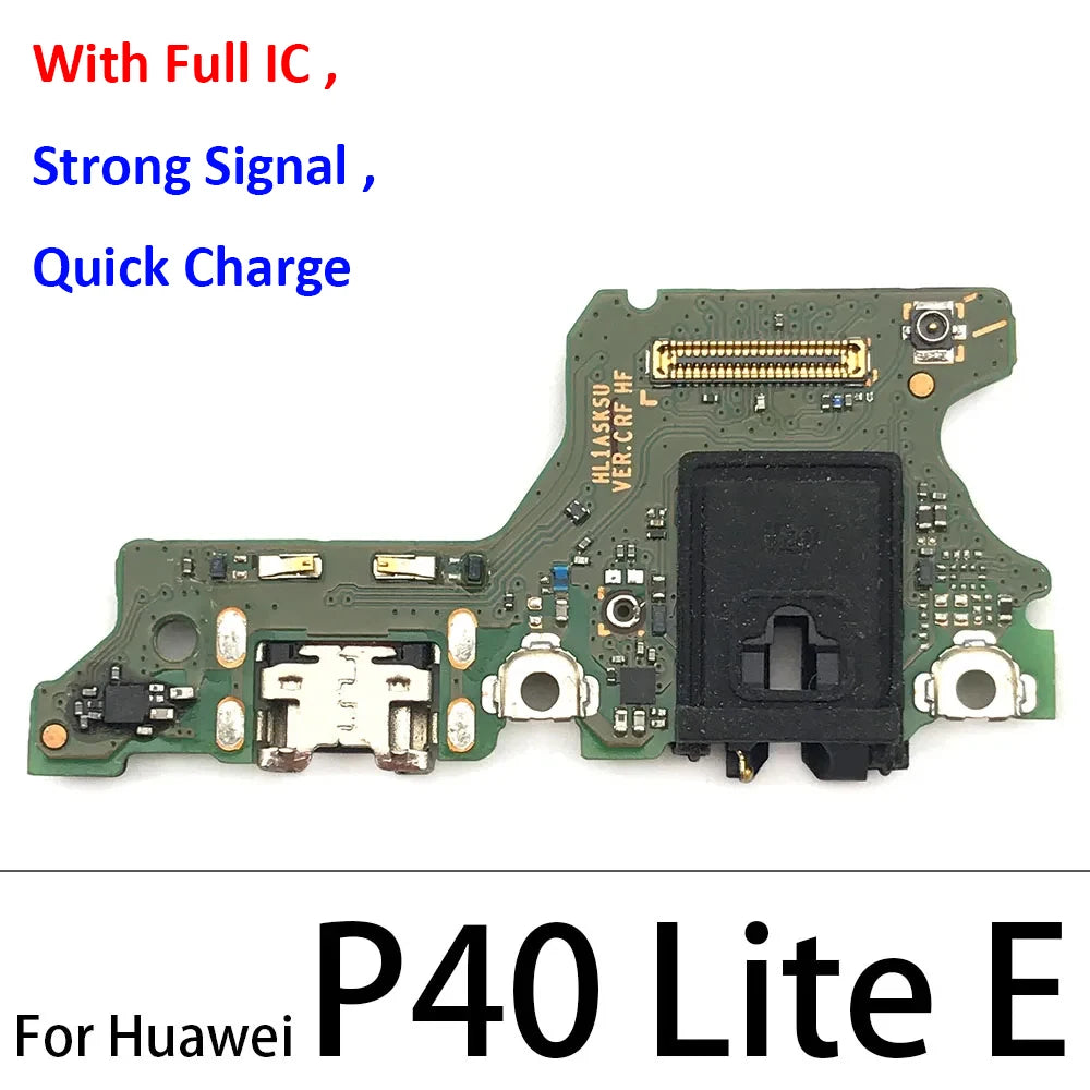 1Pcs Dock Connector Micro USB Charger Charging Port Flex Cable Microphone Board For Huawei P9 P10 P20 P30 Lite E Plus Pro Huawei phone repair parts