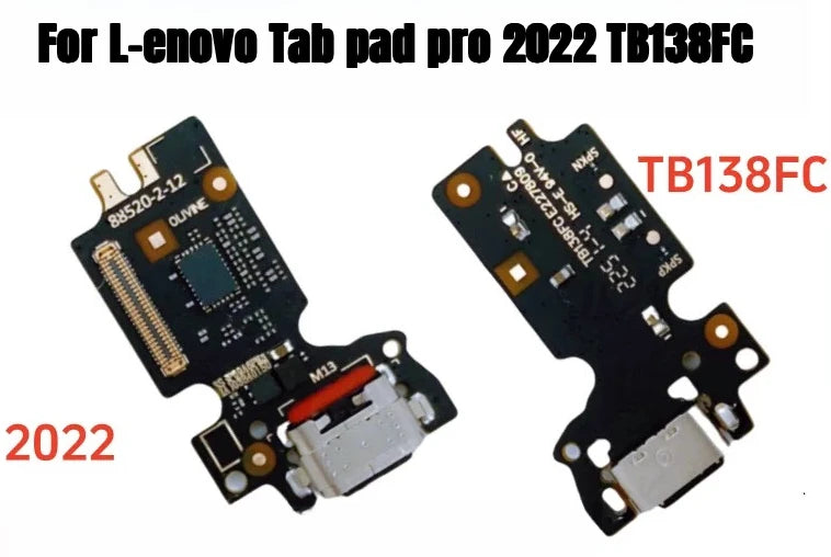 USB Charging Port Connector Plug Jack Charge Dock Board Flex Cable For Lenovo Tab pad pro 2022 TB138FC cable repair Lenovo tablet repair parts
