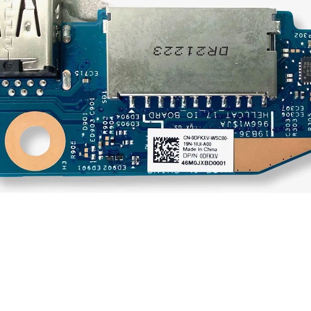 For Dell Inspiron 7706 2-in-1 Laptop I/O Card Reader Earphone Audio USB Jack Port Board Cable 0DFKXV 023KRY Dell laptop repair parts