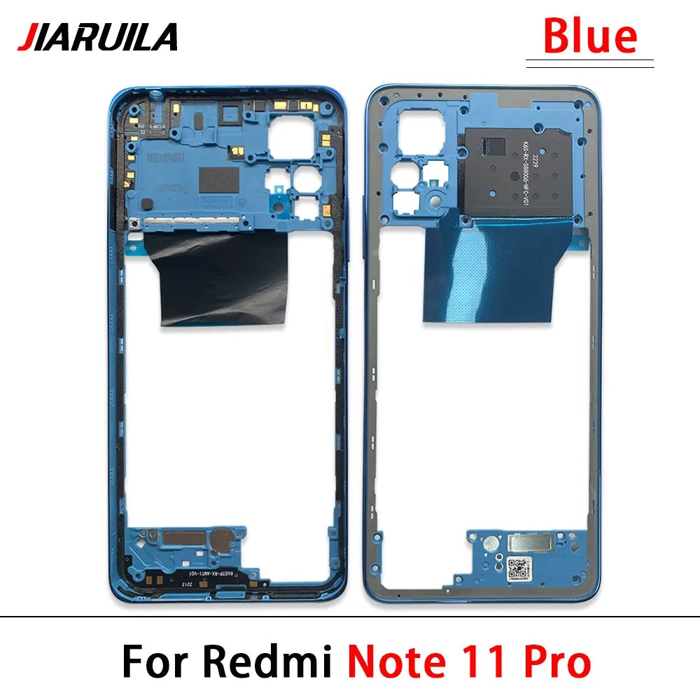 10Pcs, New For Xiaomi Redmi Note 11 4G / Note 11s / Note 11 Pro 5G Housing Middle Frame Bezel Middle Plate Cover Xiaomi Xiao mi phone repair parts