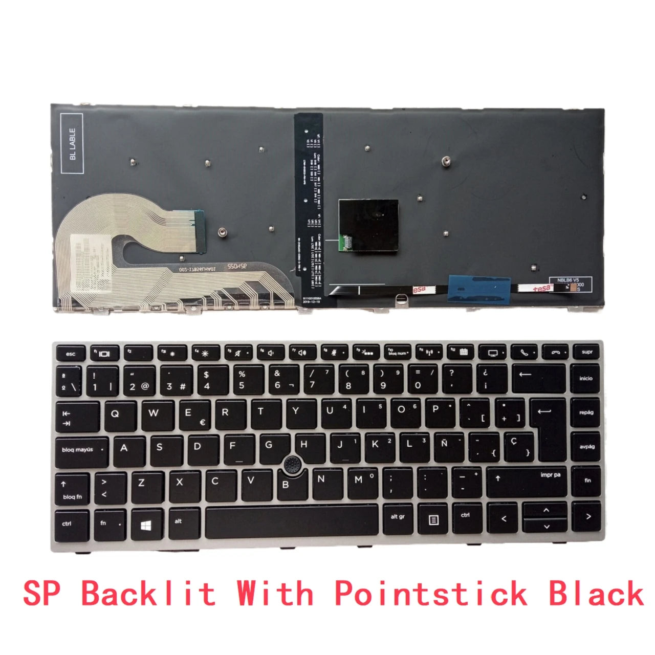 New US Russian Spanish UK Laptop Backlit Keyboard For HP EliteBook 840 G5 846 G5 745 G5 L11309-001 HPM17B3 L12375-251 L15540-251 HP laptop repair parts