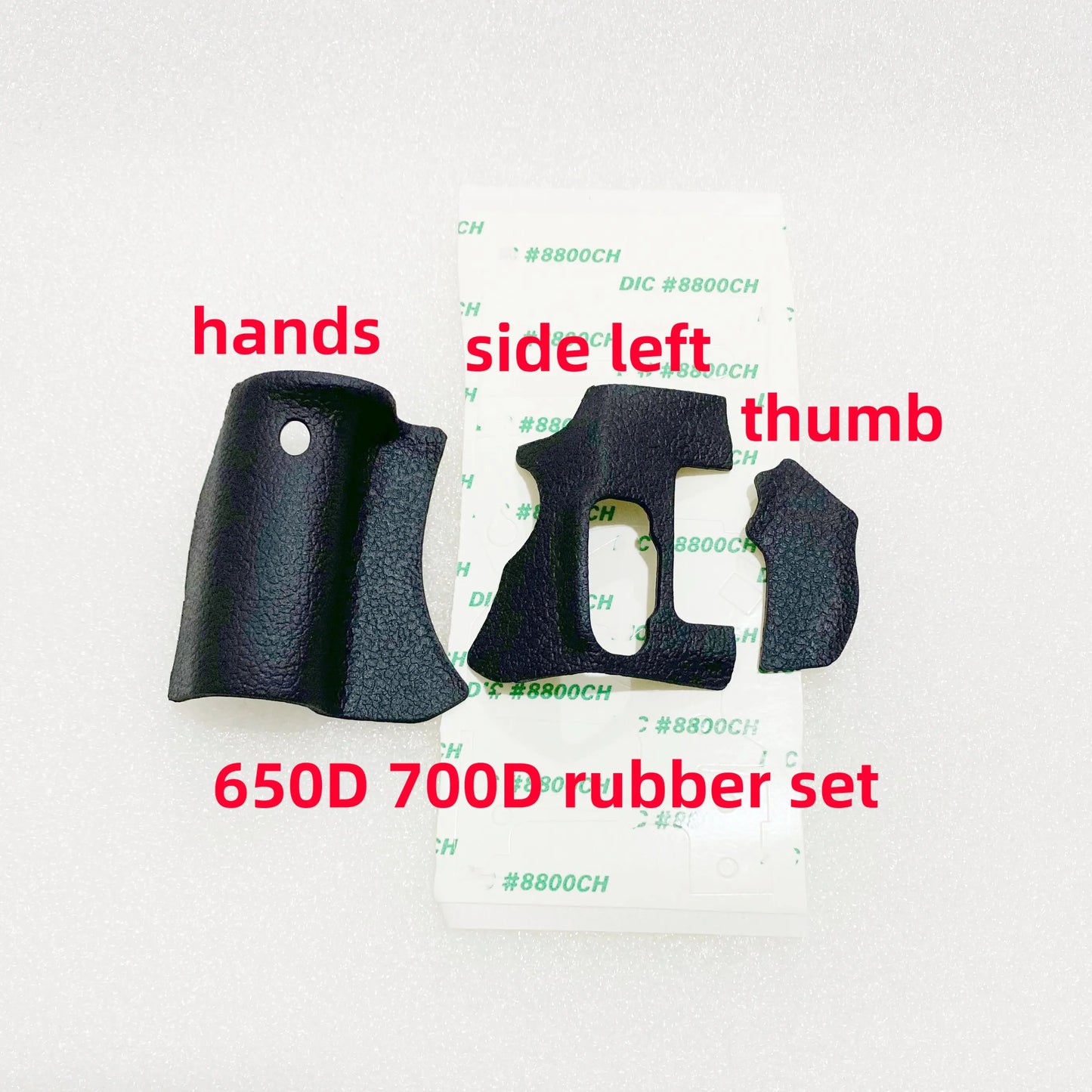 New Front Rubber Grip + Rear Back Side Rubber For Canon EOS 650D 700D T5i KISS X7i With Tape Camera Part Digital Camera repair parts