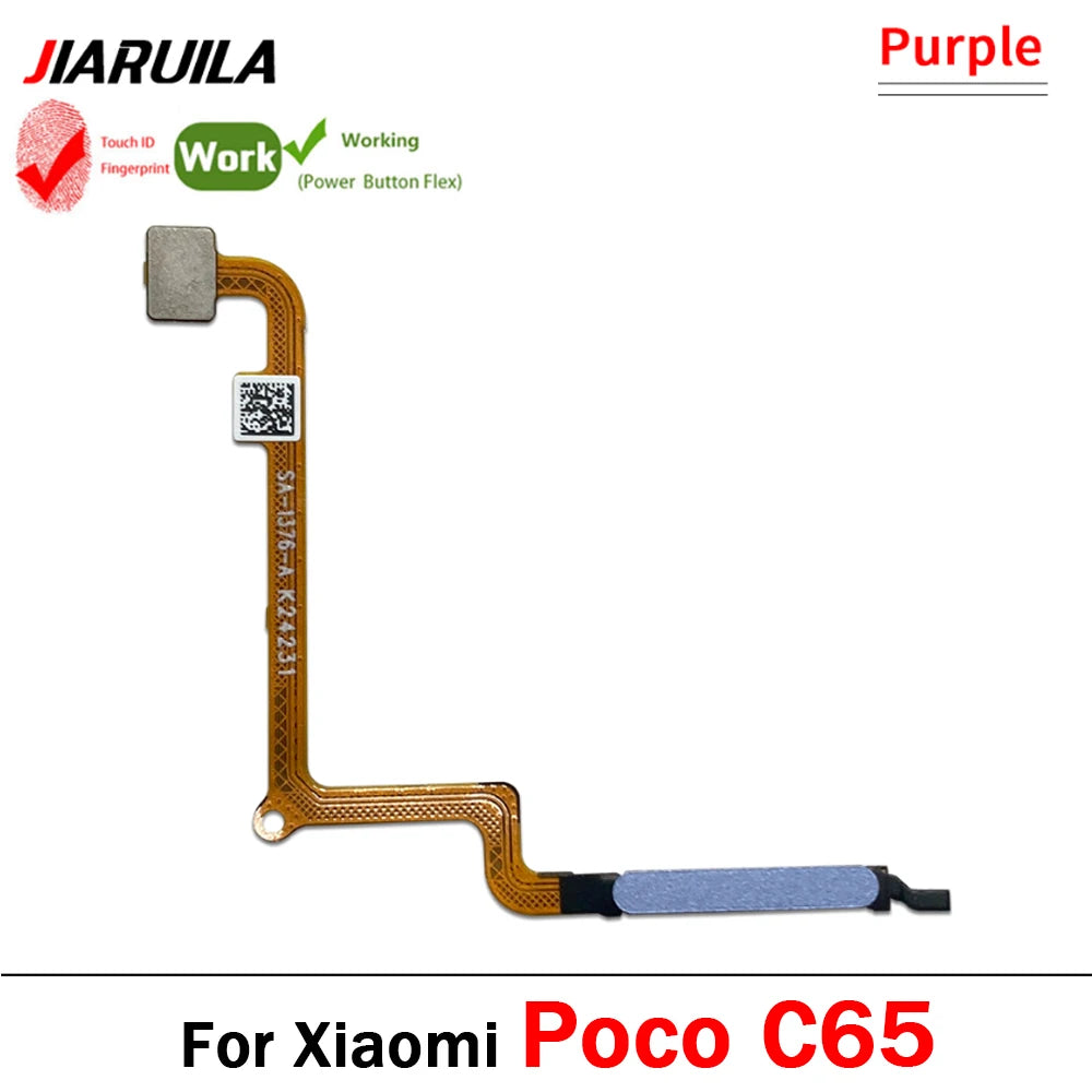 Home Button FingerPrint Touch ID Sensor Flex Cable Ribbon For Xiaomi Poco C50 C55 C65 C71 Replacement Parts Xiaomi Xiao mi phone repair parts