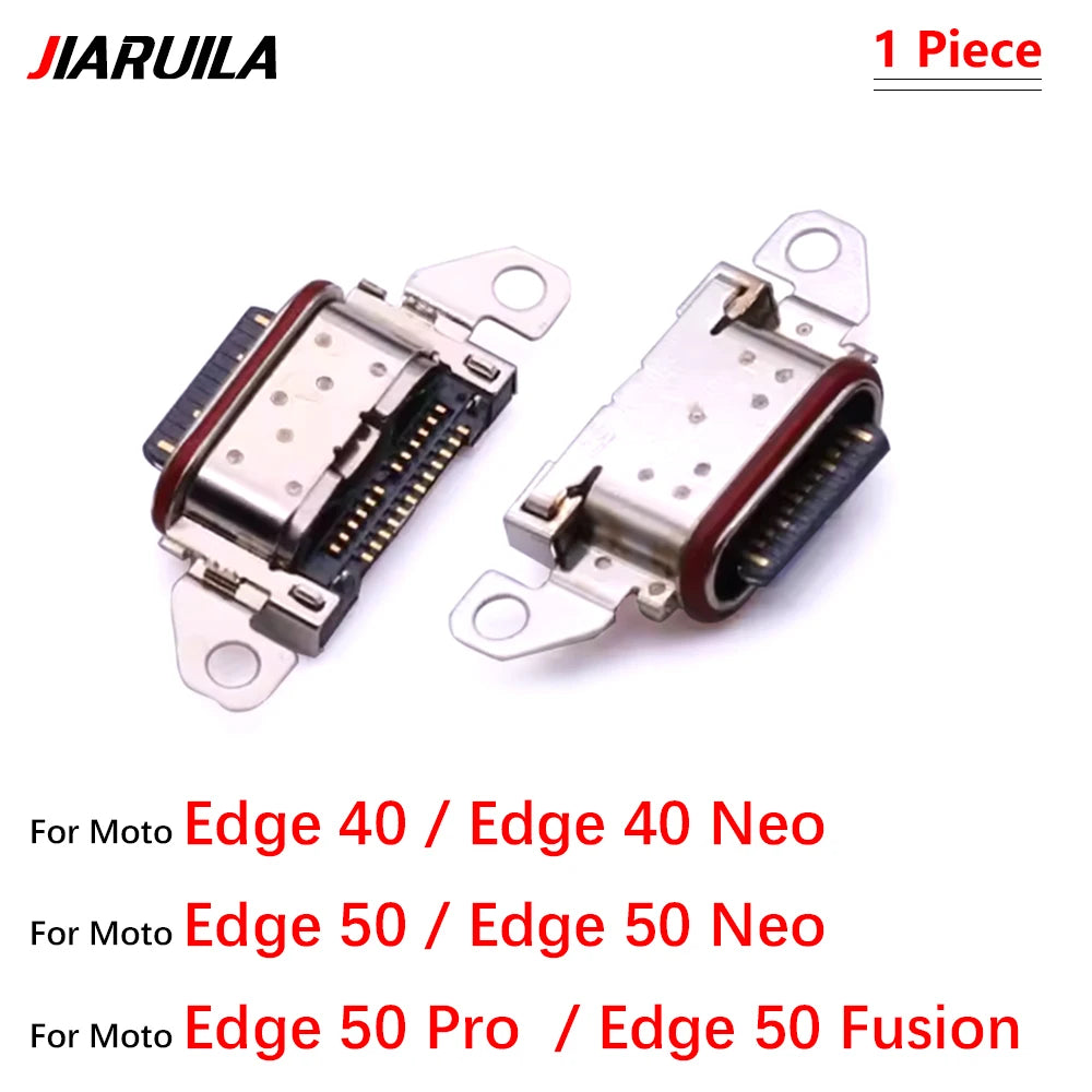 2Pcs, Charger USB Charging Port Dock Connector Socket For Moto Edge 20 30 40 50 Neo E6 E6s E7 E13 E14 E20 E30 E32 E22 Plus Play Motorola phone repair parts