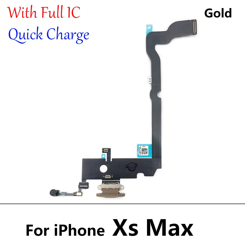 New For iPhone X XR XS Max Dock Connector Micro USB Charger Charging Board Port Flex Cable Microphone Board iPhone phone repair parts