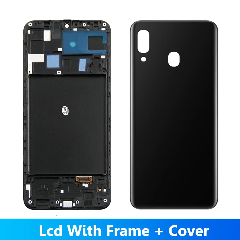 A20 Display Screen With Frame, for Samsung Galaxy A20 A205F/DS A205G/DS Lcd Display Touch Screen Digitizer Assembly Replacement Samsung phone repair parts