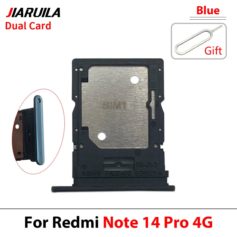 New SIM Card Slot SD Card Tray Holder Adapter For Xiaomi Redmi Note 14 Pro Plus 4G 5G Xiaomi Xiao mi phone repair parts
