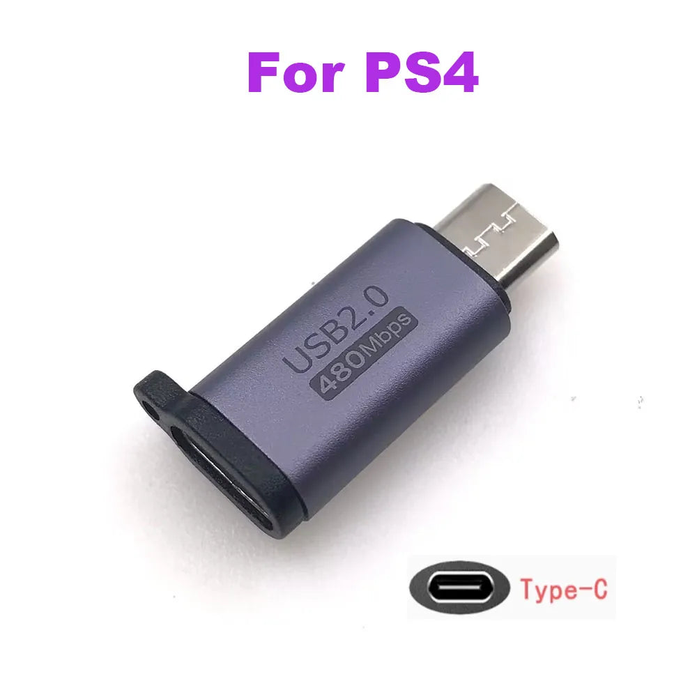 1-5 Pcs For PS4 USB C Charger Adapter Converter Type C To For PSP1000/2000/3000 Game DC Jack Plug to USB C Charging Adapter Game console repair parts