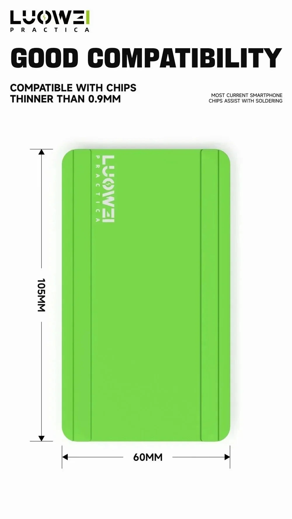 LUOWEI LW-PT02 BGA Stencil Positioning Tin Pad for Macbook CPU/NAND/WIFI Chip IC Welding Repair Magnetic Silicone Pad Tool Professional Repair Tools