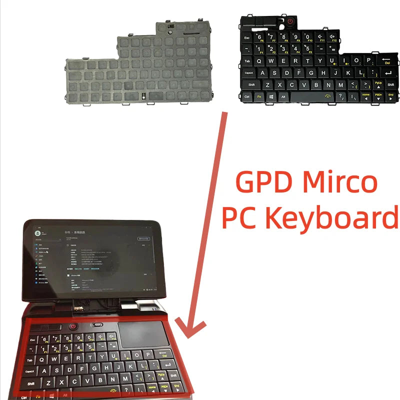 GPD Micro PC Original Brand New Keyboard GPD Accessory Keyboard Replacement Game console repair parts