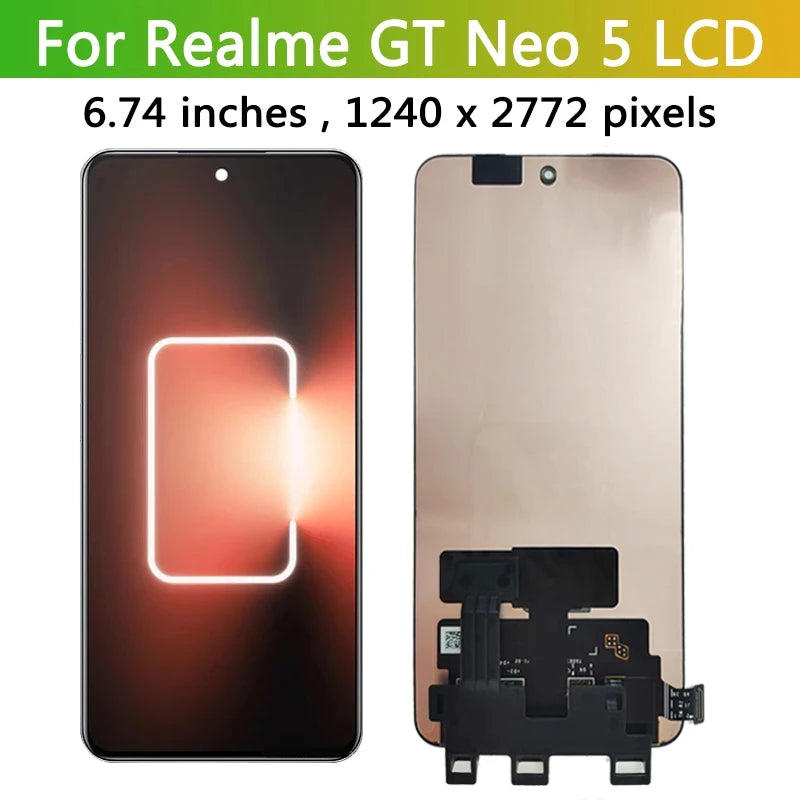 6.74"AMOLED 144hz For Oppo Realme GT Neo 5 RMX3706 LCD Display Touch Screen Digitizer For Realme GT Neo5 SE RMX3700 LCD Oppo phone repair parts Realme phone repair parts