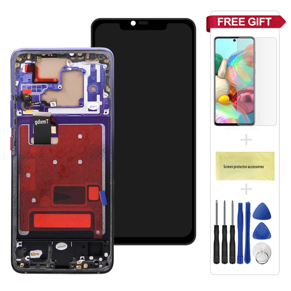 tft Display Screen with Frame for Huawei Mate 20 Pro, for Huawei Mate 20 Pro LYA-L09 LYA-L29 Lcd Display Touch Screen Assembly HUAWEI phone repair parts