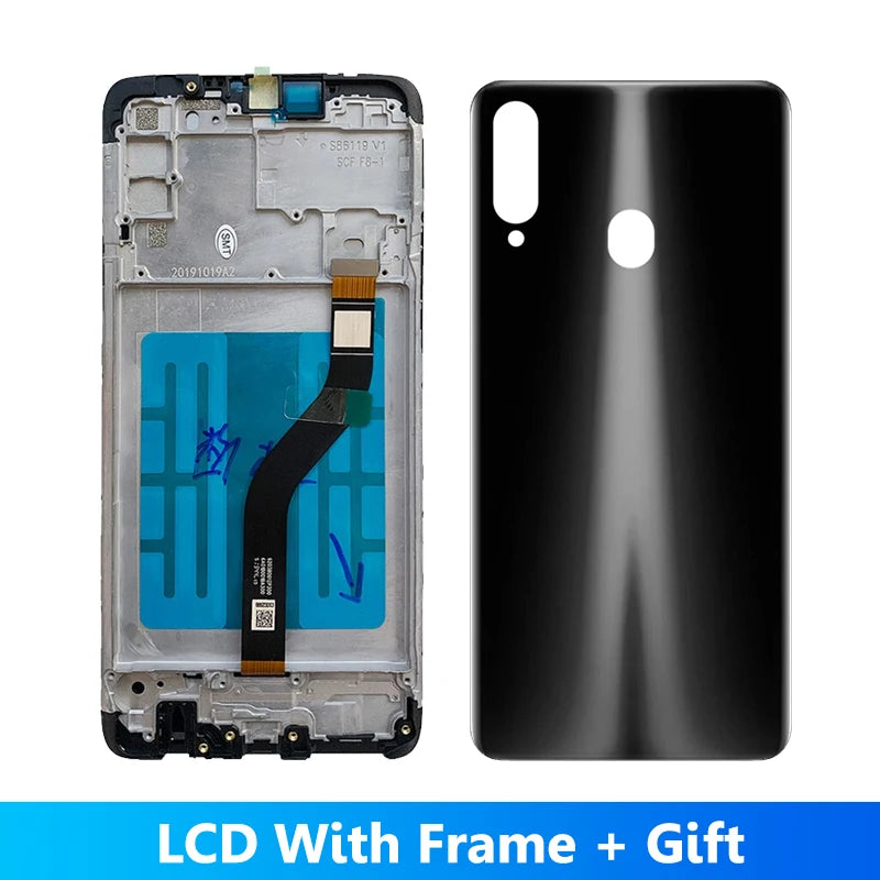 6.5" Screen for Samsung Galaxy A20s Lcd Display Digital Touch Screen with Frame for Samsung A20S A207 A207F A2070 Replacement Samsung phone repair parts