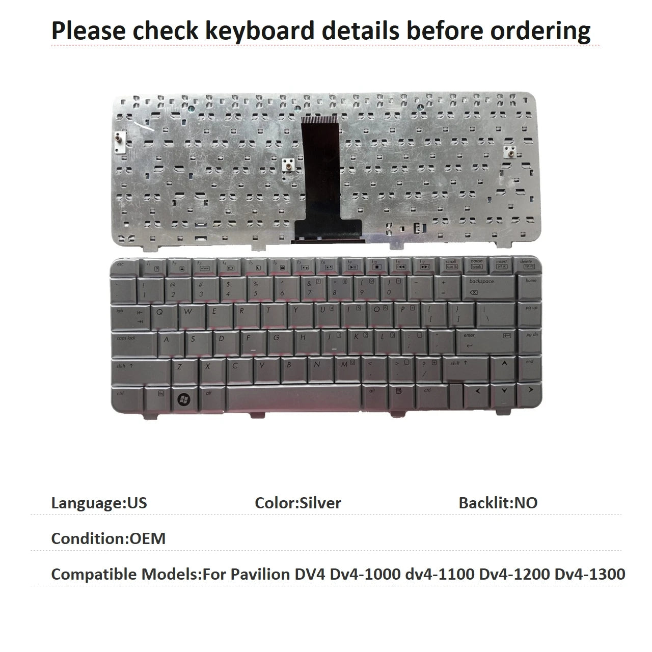 New US Arab Language Keyboard For HP Pavilion DV4 Dv4-1000 dv4-1100 Dv4-1200 Dv4-1300 Notebook PC Replacement Keyboard HP laptop repair parts