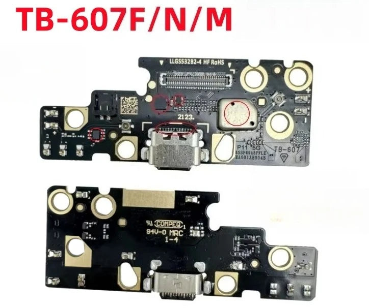 USB Charging Port Connector Plug Jack Charge Dock Board Flex Cable For Lenovo Tab TB-J607F/N/M Lenovo tablet repair parts