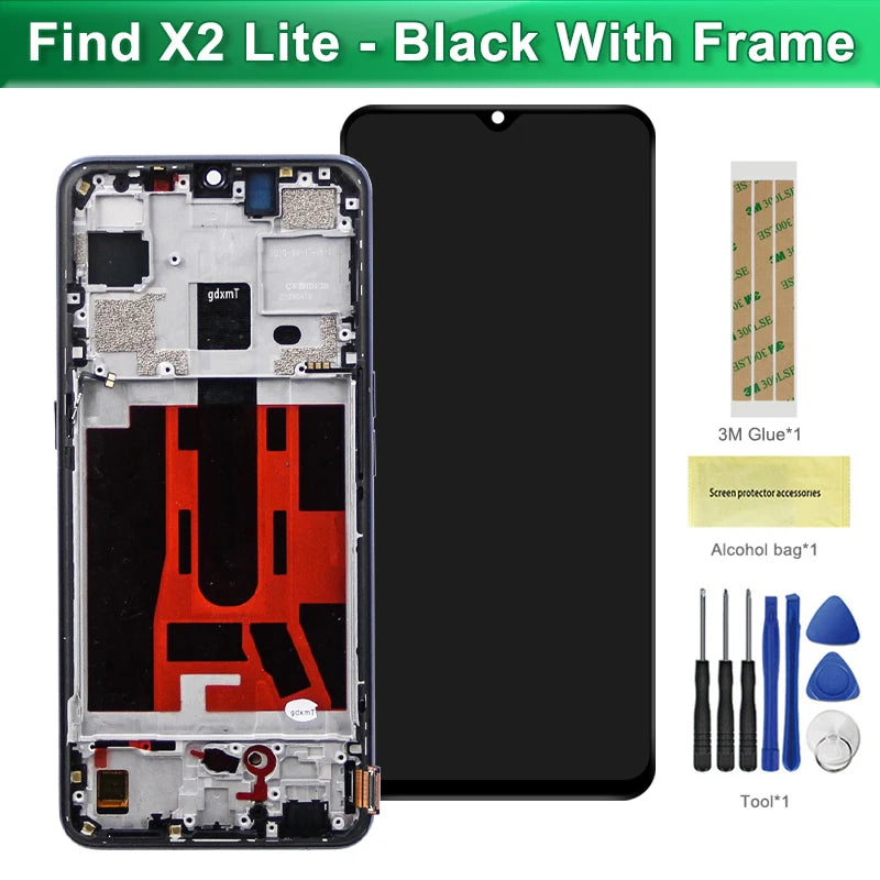 For OPPO Find X2 Lite LCD Display Screen CPH2005 Find X2 Lite Touch Digitizer Assembly Replacement Parts 100% Tested OPPO phone repair parts
