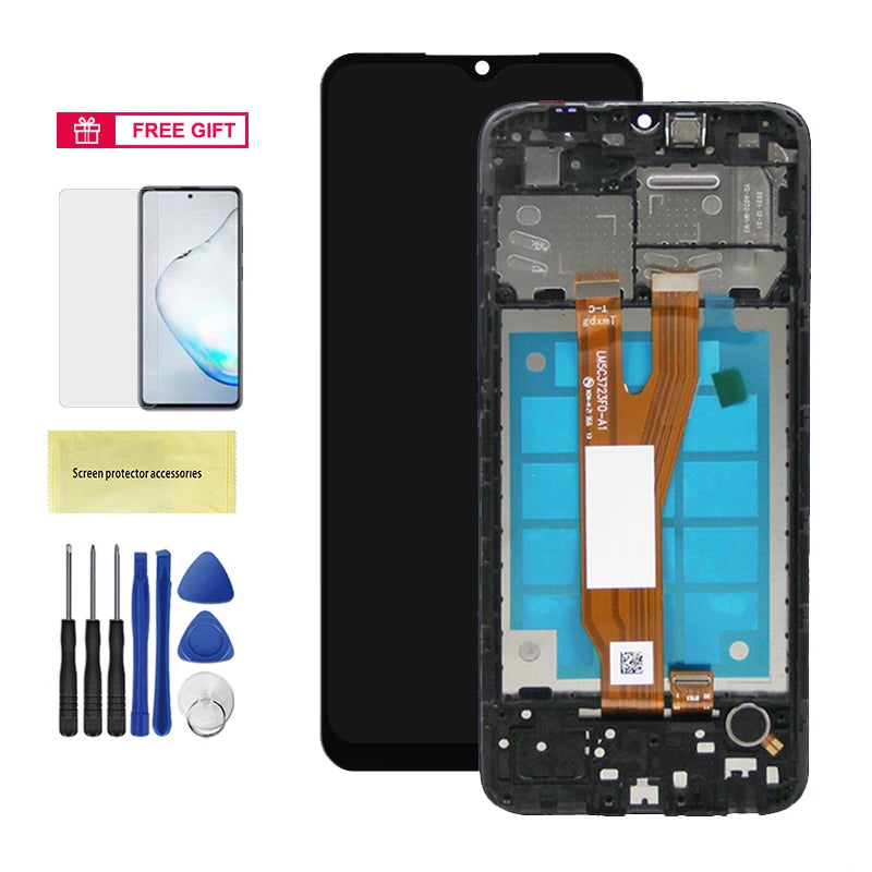 A03 Core Screen with Frame, for Samsung Galaxy A03 Core A032 A032F Lcd Display Touch Screen with Frame Assembly Replacement Samsung phone repair parts